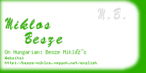 miklos besze business card